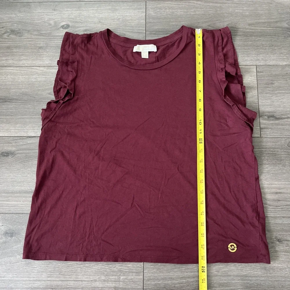 Michael Kors Womens XL Sleeveless Top Burgundy